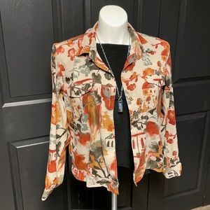 Christopher & Banks jacket in warm colors EUC